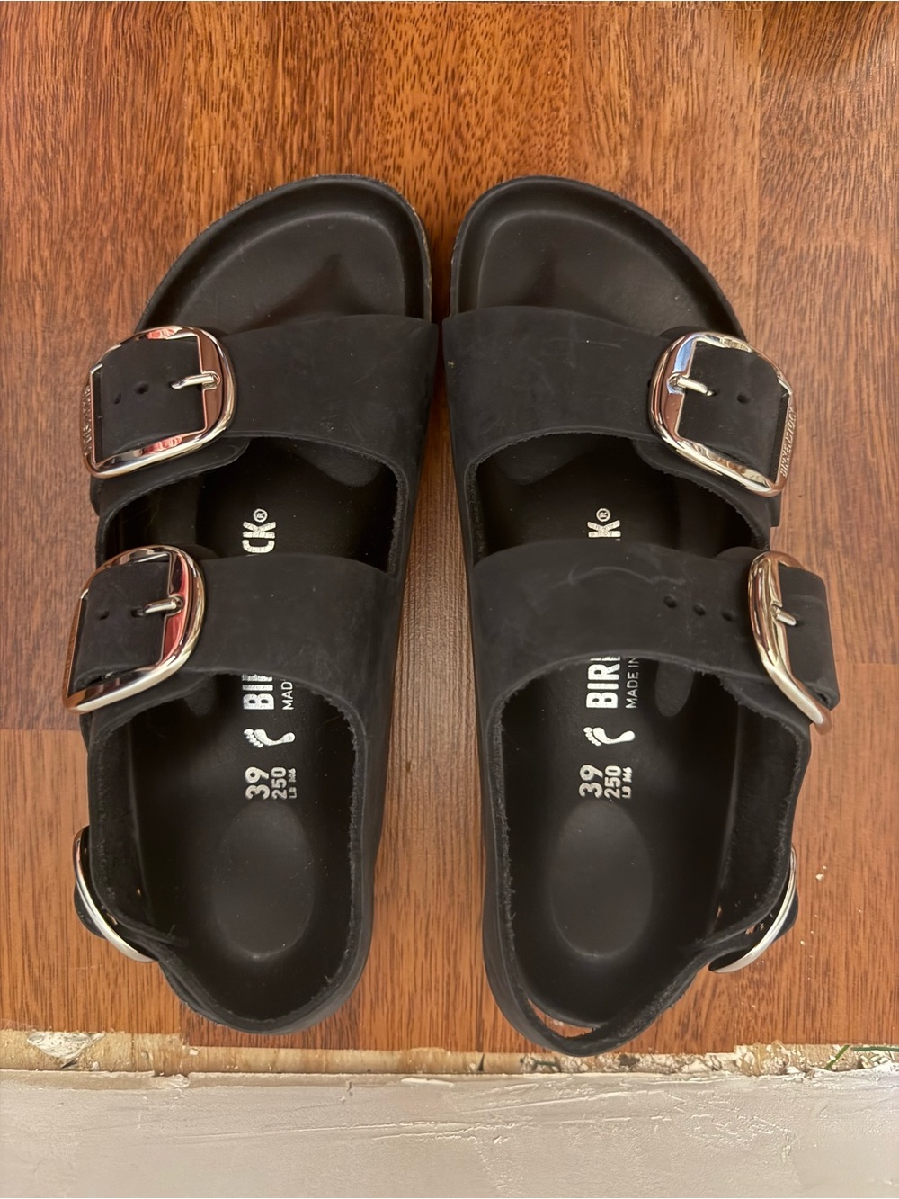 Birkenstock Women’s Black Double Buckle Sandals